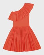 Image 3 of 4: Molo Girl's Chloey One Shoulder Dress, Size 3T-6