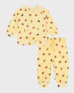 Image 5 of 5: Molo Kid's Simeon Ladybug Printed Sweatpants, Size 6M-2