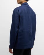 Image 3 of 6: ZEGNA Men's Oasi Linen Field Jacket