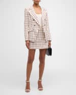 Image 5 of 6: Veronica Beard Ohemia Tweed A-Line Mini Skirt