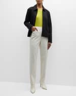 Image 5 of 6: Eileen Fisher Zip-Front Washable Flex Ponte Jacket