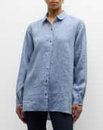 Image 2 of 6: Eileen Fisher Button-Down Organic Linen Shirt