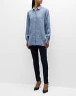 Image 5 of 6: Eileen Fisher Button-Down Organic Linen Shirt