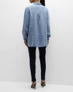Image 3 of 6: Eileen Fisher Button-Down Organic Linen Shirt