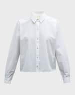 Image 2 of 6: Eileen Fisher Button-Down Organic Cotton Poplin Shirt
