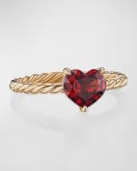 Image 4 of 4: David Yurman Chatelaine Heart Ring with Garnet in 18K Gold, 7mm
