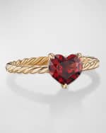 Image 3 of 3: David Yurman Chatelaine Heart Ring with Garnet in 18K Gold, 7mm, Size 9