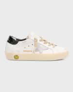 Image 6 of 6: Golden Goose Girl's Superstar Mixed Leather Low-Top Sneakers, Toddler/Kids
