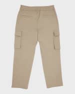 Image 5 of 5: Golden Goose Boy's Journey Cotton Twill Cargo Pants With Embroidery, Size 12-14