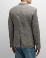 Image 5 of 6: Ferragamo Men's Linen-Blend Canvas Sport Coat