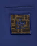 Image 3 of 4: Fendi Boy's FF Embroidered Denim Jeans, Size 4-6