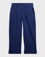 Image 1 of 4: Fendi Boy's FF Embroidered Denim Jeans, Size 4-6