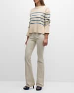 Image 5 of 6: Veronica Beard Andover Striped Pullover Sweater