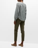 Image 3 of 6: Veronica Beard Layana Floral Long-Sleeve Top