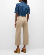 Image 4 of 6: Veronica Beard Raina Short-Sleeve Denim Jacket