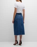 Image 3 of 6: Veronica Beard Victoria Denim Midi Skirt