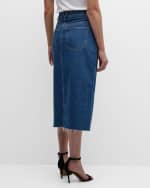Image 4 of 6: Veronica Beard Victoria Denim Midi Skirt