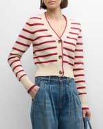 Image 2 of 6: Veronica Beard Noorie Striped Cardigan