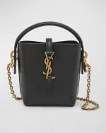 Le 37 Micro YSL Leather Bucket Bag