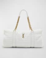 Image 1 of 6: Saint Laurent Gloria YSL Quilted Wool Duffel Bag