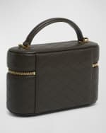 Image 4 of 6: Saint Laurent Gabby Mini Vanity Case in Quilted Leather with Gold Hardware