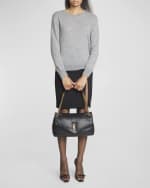 Image 2 of 6: Saint Laurent Calypso Large YSL Shoulder Bag in Leather