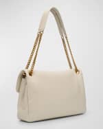 Image 4 of 6: Saint Laurent Calypso Large YSL Shoulder Bag in Leather