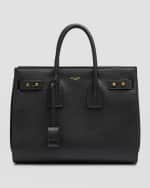 Image 1 of 6: Saint Laurent Sac De Jour Small Leather Top-Handle Bag