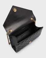 Image 5 of 6: Saint Laurent Envelope Triquilt Small YSL Shoulder Bag in Smooth Leather