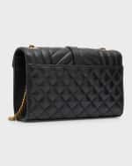 Image 4 of 6: Saint Laurent Envelope Triquilt Small YSL Shoulder Bag in Smooth Leather