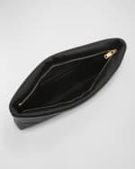Image 5 of 6: Saint Laurent Calypso Ziptop YSL Clutch Bag in Smooth Padded Leather
