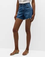 Image 2 of 6: Veronica Beard Ellis Mid-Rise Denim Shorts