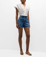 Image 5 of 6: Veronica Beard Ellis Mid-Rise Denim Shorts
