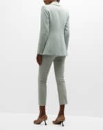 Image 3 of 6: Veronica Beard Carly Kick-Flare Cropped Raw Hem Jeans