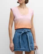 Image 2 of 6: Veronica Beard Arion Ombre Muscle Tee