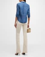 Image 3 of 6: Veronica Beard Porta Long-Sleeve Paisley Blouse