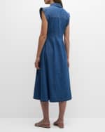 Image 2 of 5: Veronica Beard Ruben Denim A-Line Midi Dress