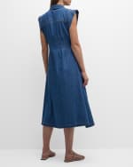 Image 3 of 5: Veronica Beard Ruben Denim A-Line Midi Dress