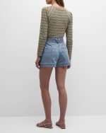 Image 3 of 6: Veronica Beard Agee Belted Denim Skort