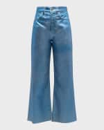 Image 2 of 6: Veronica Beard Taylor Wide-Leg Crop Jeans