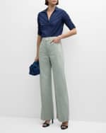 Image 5 of 6: Veronica Beard Taylor Wide-Leg Jeans