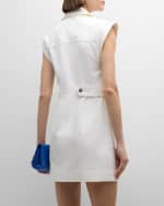 Image 4 of 6: Veronica Beard Jax Denim Button-Front Mini Dress