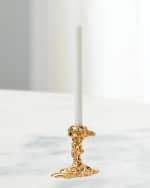 Image 1 of 3: POLSPOTTEN Gold Drip Candle Holder - 6"