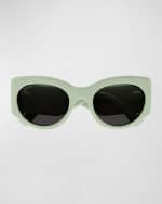 Image 1 of 3: Gucci GG Plastic Round Sunglasses