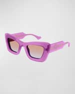 Image 2 of 3: Gucci GG Plastic Cat-Eye Sunglasses