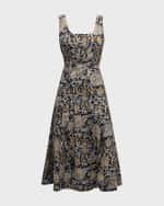 Image 2 of 6: Veronica Beard Jolie Printed A-Line Midi Dress