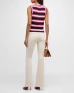 Image 3 of 6: Veronica Beard Jensie Striped Knit Vest