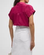 Image 4 of 6: Veronica Beard Matera Button-Front Shirt