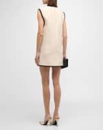 Image 3 of 6: Veronica Beard Ravena Sleeveless Mini Shift Dress