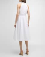 Image 4 of 6: Veronica Beard Kinny High-Neck A-Line Midi Dress